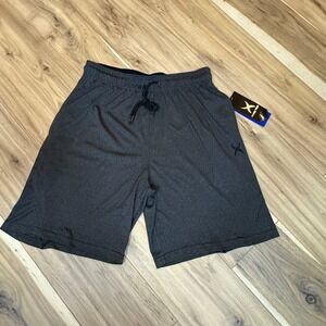 Game Time Mens Athletic Shorts Medium Gray Elastic Waist Drawstring Performance